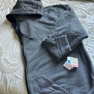 Reebok Charcoal Full-Zip Hoodie